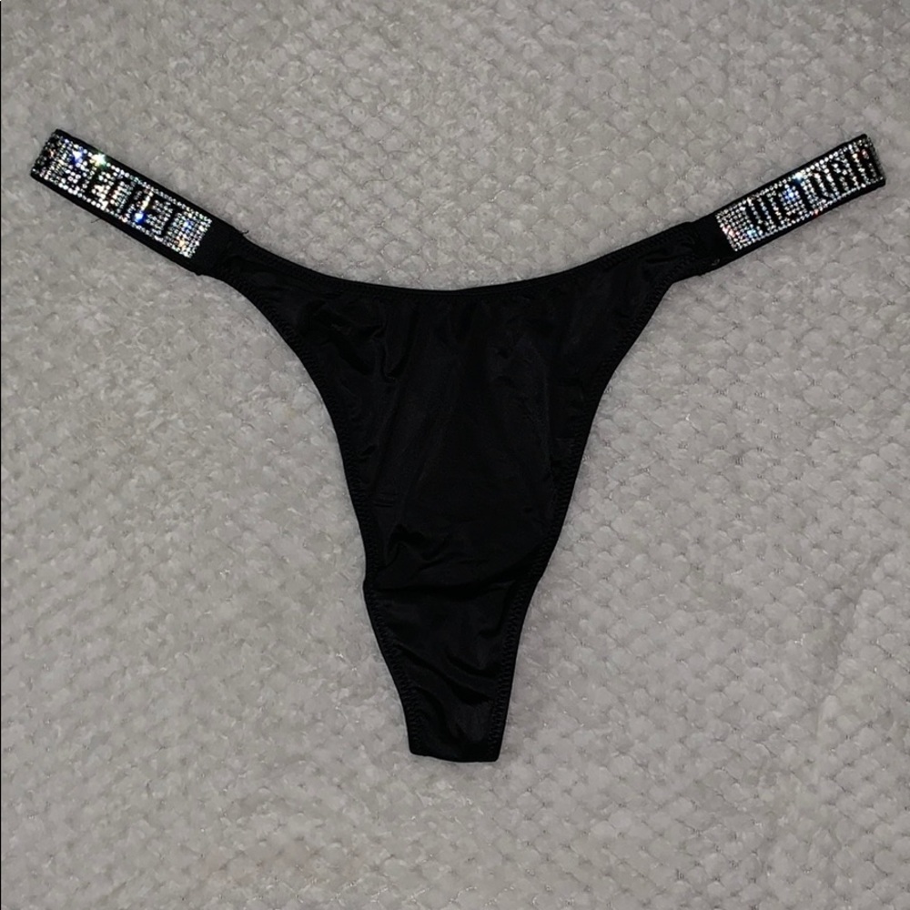 Victoria’s Secret thong rhinestone shine strap